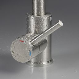 Deante Luno bateria kuchenna stojąca stal-biała BOC_W740