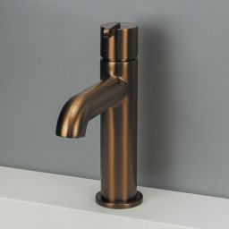 Deante Silia bateria umywalkowa stojąca brąz szczotkowany BQS_C20M