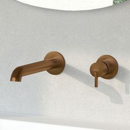 Deante Silia bateria umywalkowa podtynkowa brąz szczotkowany BQS_C54L