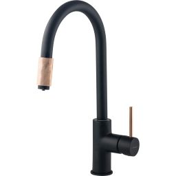 Outlet - Deante Aster bateria do filtra wody stojąca czarna-miedź BCA_B64M