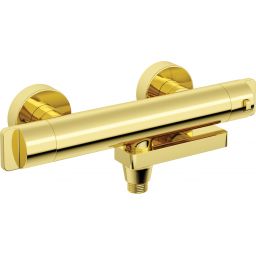 Deante bateria wannowo-prysznicowa ścienna termostatyczna złota BCHZ1BT