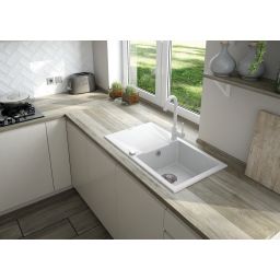 Deante Nemezja bateria kuchenna stojąca biała BEN_A62M