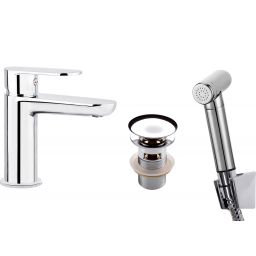 Deante Alpinia bateria umywalkowa stojąca chrom BGA_027M