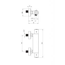 Outlet - Deante Alpinia bateria prysznicowa ścienna termostatyczna chrom BGA04BT