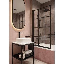 Deante Alpinia bateria umywalkowa stojąca czarna BGA_N20K