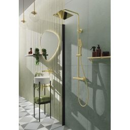 Deante Alpinia bateria umywalkowa podtynkowa złota BGA_Z54L