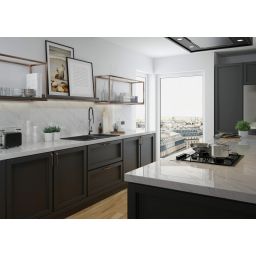 Deante Gerbera bateria kuchenna stojąca chrom-czarna BGBB720