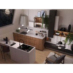 Deante Gerbera bateria kuchenna stojąca czarna BGB_N72M