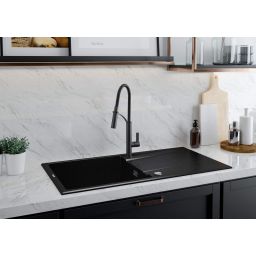 Deante Gerbera bateria kuchenna stojąca czarna BGB_N72M