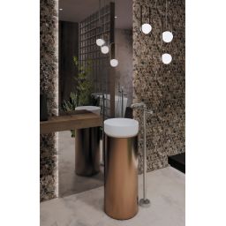 Deante Silia Hexa bateria umywalkowa stojąca stal BHS_F2KK