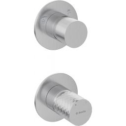 Deante Silia Hexa bateria wannowo-prysznicowa podtynkowa stal szczotkowana BHS_F44P