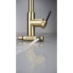 Deante Momi bateria kuchenna stojąca złoty mat BKM_R73M