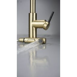 Deante Momi bateria kuchenna stojąca złoty mat BKM_R73M