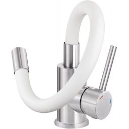 Deante Neo Luno bateria kuchenna stojąca stal-biała BOC_W720