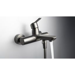 Deante Arnika bateria wannowo-prysznicowa ścienna titanium BQAD10N