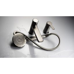 Deante Arnika bateria wannowo-prysznicowa nawannowa titanium BQAD13M