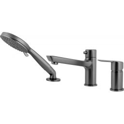 Deante Arnika bateria wannowo-prysznicowa nawannowa titanium BQAD13M