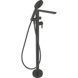 Deante Arnika Nero bateria wannowo-prysznicowa wolnostojąca czarny mat BQAN17M