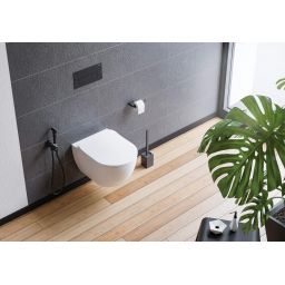 Deante Arnika Nero bateria bidetowa podtynkowa ze słuchawką typu bidetta czarny mat BQAN34M