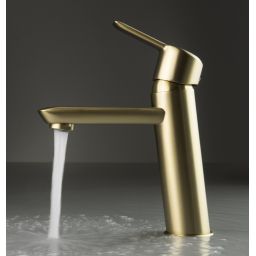 Deante Arnika bateria umywalkowa stojąca złota BQA_R20M