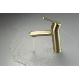 Deante Arnika bateria umywalkowa stojąca złota BQA_R20M