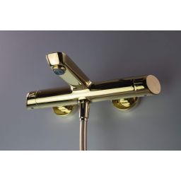 Deante Arnika Gold bateria wannowo-prysznicowa ścienna złoty połysk BQAZ10M