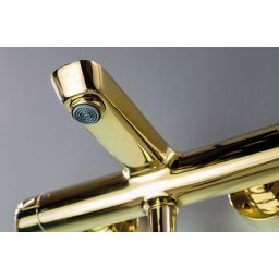 Deante Arnika Gold bateria wannowo-prysznicowa ścienna złoty połysk BQAZ10M