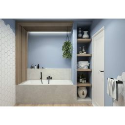 Deante Hiacynt Nero bateria wannowo-prysznicowa ścienna czarny mat BQHN10M