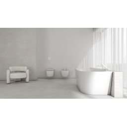 Deante Silia bateria wannowo-prysznicowa nawannowa biała BQS_A14M