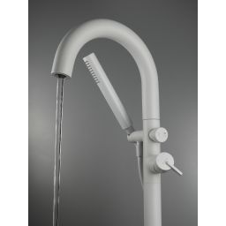 Deante Silia Bianco bateria wannowo-prysznicowa wolnostojąca biały mat BQS_A17N