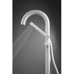 Deante Silia Bianco bateria wannowo-prysznicowa wolnostojąca biały mat BQS_A17N