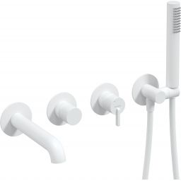 Deante Silia bateria wannowo-prysznicowa podtynkowa biała BQS_A18P