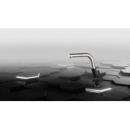 Deante Silia bateria kuchenna stojąca stal-czarna BQS_B730