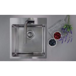 Deante Silia bateria kuchenna stojąca stal-czarna BQS_B730