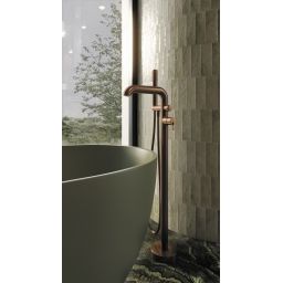 Deante Silia bateria wannowo-prysznicowa wolnostojąca brąz szczotkowany BQS_C17M