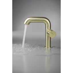 Deante Silia bateria umywalkowa stojąca złota BQSR24M