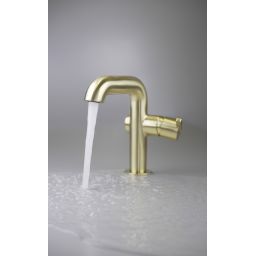 Deante Silia bateria umywalkowa stojąca złota BQSR24M