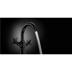 Deante Temisto bateria umywalkowa stojąca czarna BQT_N20D