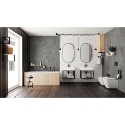 Deante Temisto bateria bidetowa stojąca czarna BQT_N30D