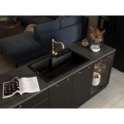 Deante Tamizo bateria kuchenna stojąca złota BQTZ63M