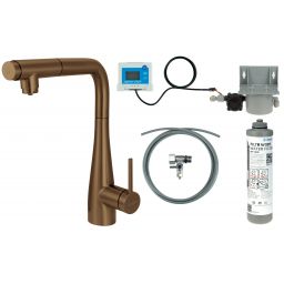 Deante Eridan zestaw startowy z baterią kuchenną stojąca brązowa BREFC75M