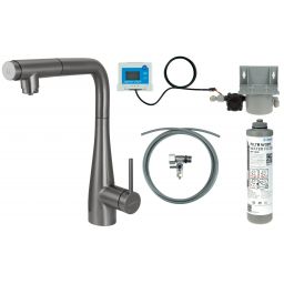 Deante Magnetic zestaw startowy z baterią kuchenną titanium BREFD75M