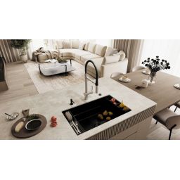 Deante Magnetic bateria kuchenna stojąca stal szczotkowana BRM_F75M