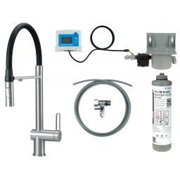 Deante Magnetic zestaw startowy z baterią kuchenną stal szczotkowana BRMFF75M