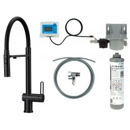 Deante Magnetic zestaw startowy z baterią kuchenną stojąca czarna BRMFN75M