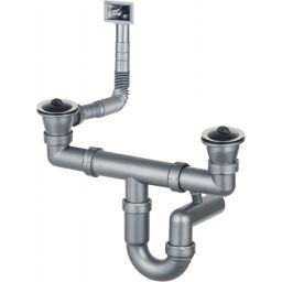 Deante syfon do zlewozmywaków stalowych 2-komorowych ZXY9924