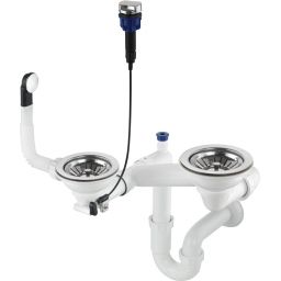 Deante Space Saver syfon do zlewozmywaków granitowych chrom ZXY9973