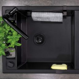 Deante haczyk na gąbkę kuchenną czarny mat ZZMN10H