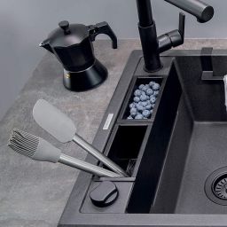 Deante reling na ściereczkę kuchenną 30 cm czarny mat ZZMN60R