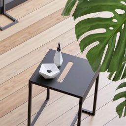 Deante Mokko taboret łazienkowy czarny mat ADMN51T